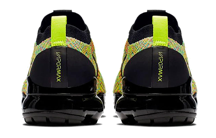 Nike Womens Air VaporMax Flyknit 3 'Multi-Color' Black/Black-Volt AJ6910-004
