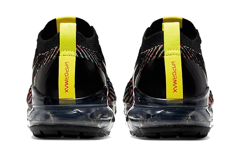 Nike Womens Air VaporMax Flyknit 3 'Black Multi-Color' Black/Blue Fury/Sonic Yellow/Black AJ6910-009