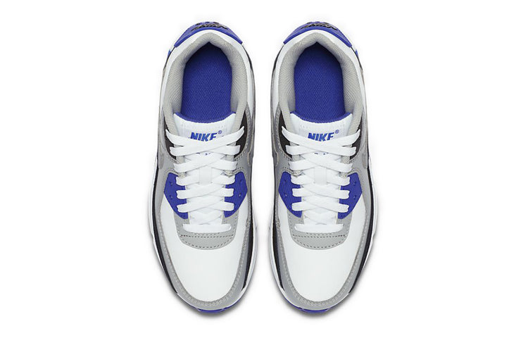 Nike Air Max 90 LTR Leather GS White Grey Blue CD6864-103