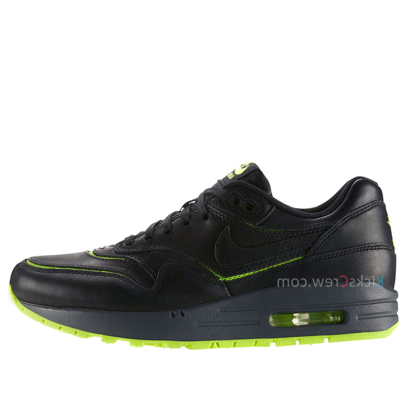 Nike Womens Air Max 1 Cut Out PRM Black Volt 644398-002