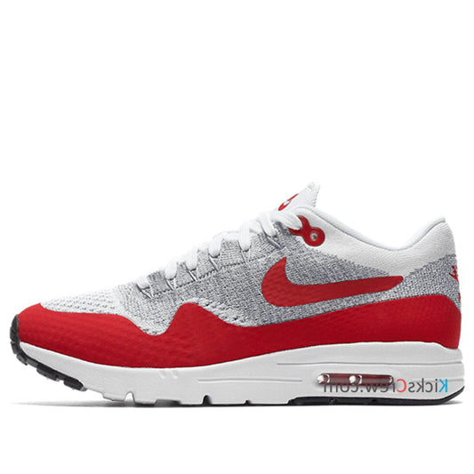 Nike Womens Air Max 1 Ultra Flyknit White University Red 843387-101