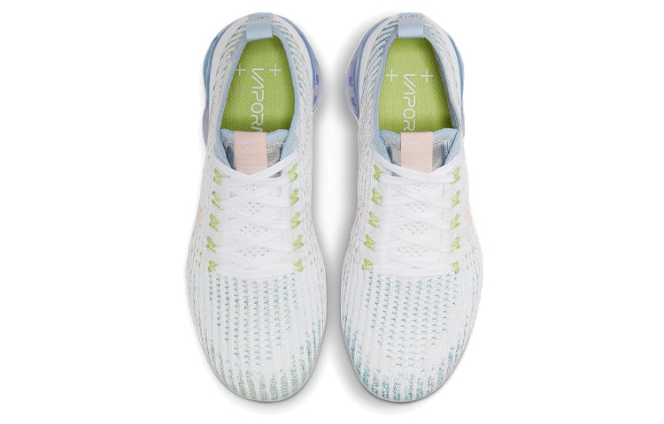 Womens Air VaporMax Flyknit 3 'One Of One' White/Washed Coral/Hydrogen Blue CW5642-100
