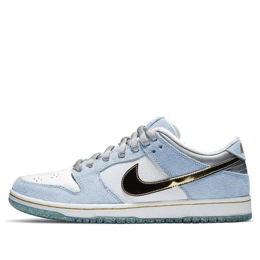 Nike Sean Cliver x Dunk Low SB White/Psychic Blue/Metallic Gold DC9936-100