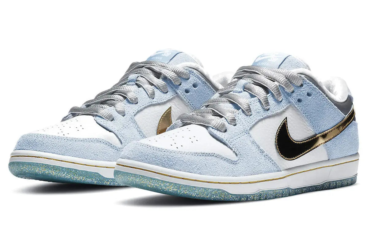 Nike Sean Cliver x Dunk Low SB White/Psychic Blue/Metallic Gold DC9936-100