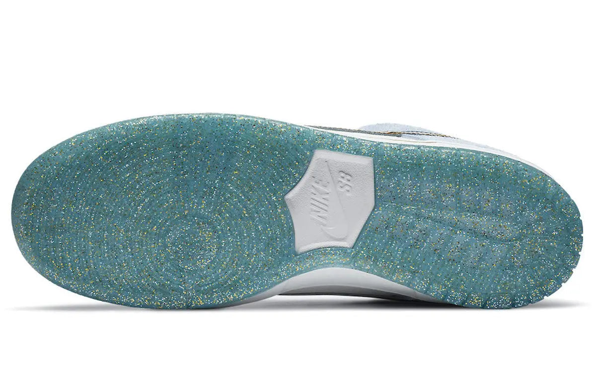 Nike Sean Cliver x Dunk Low SB White/Psychic Blue/Metallic Gold DC9936-100