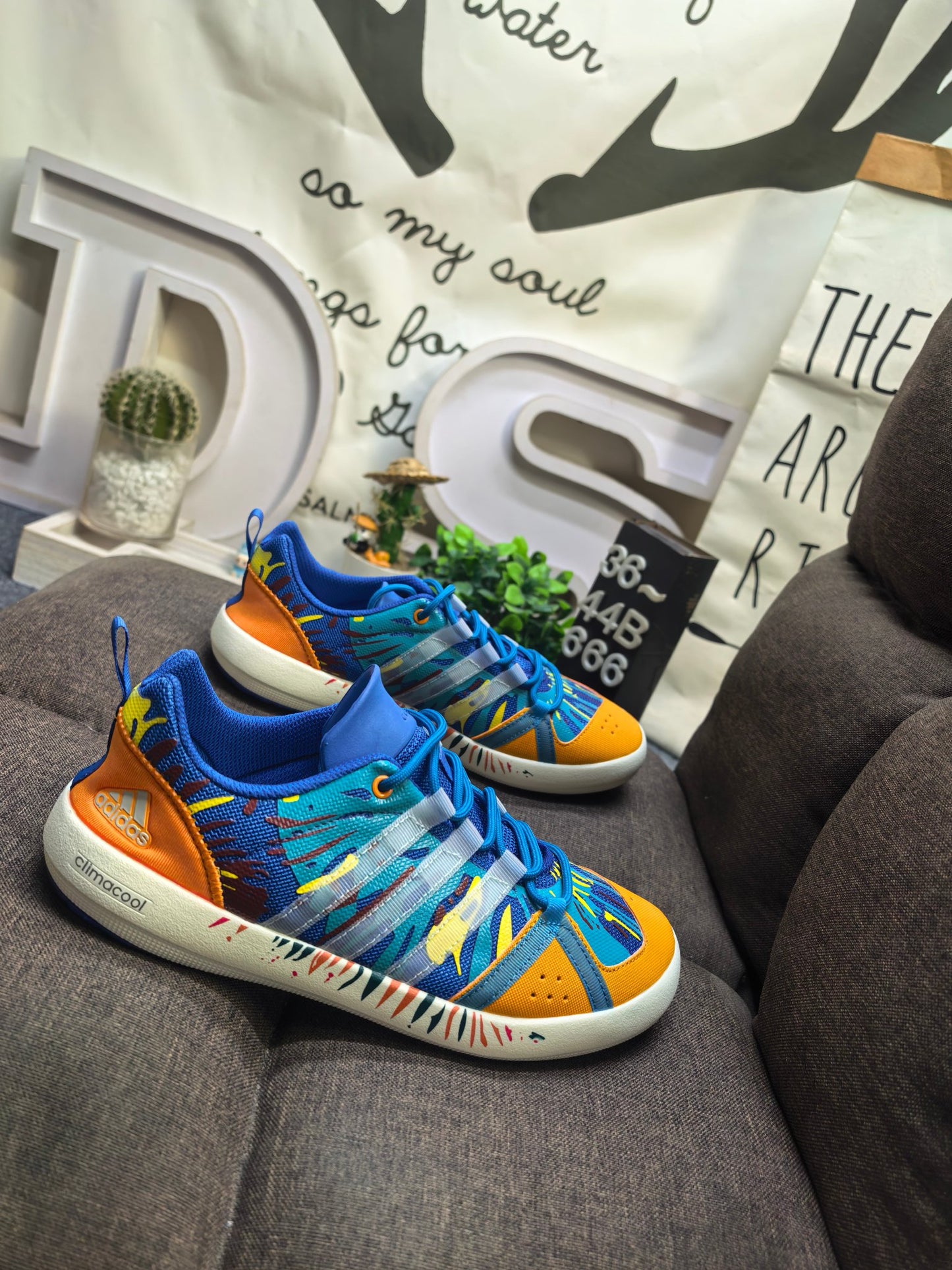Adidas CLIMACOOL BOAT LACE GRAPHIC Blue Orange DS-666D