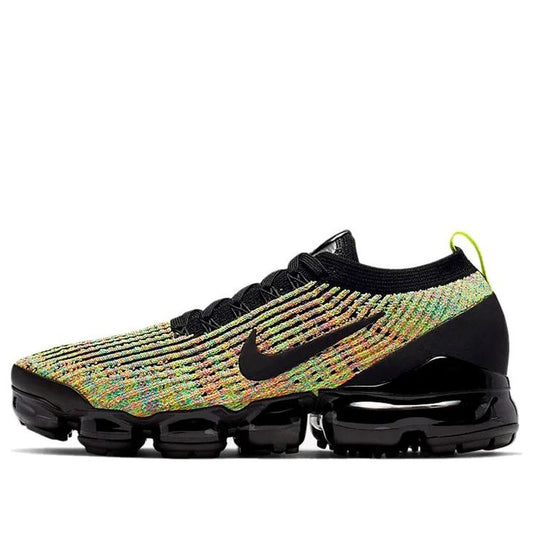 Nike Womens Air VaporMax Flyknit 3 'Multi-Color' Black/Black-Volt AJ6910-004