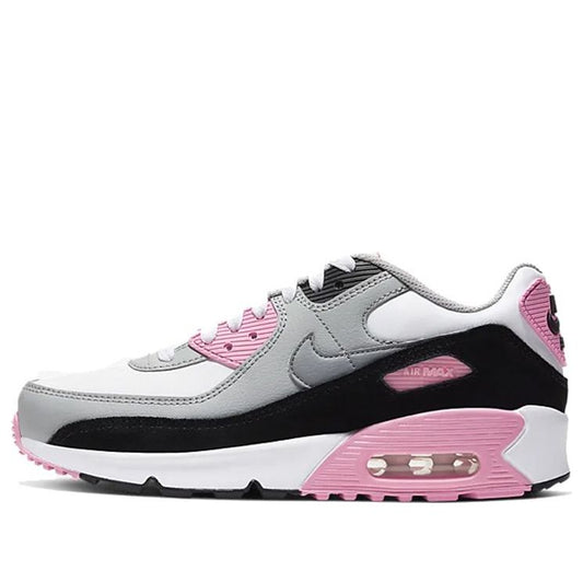 Nike Air Max 90 LTR Leather GS White Grey Pink CD6864-104