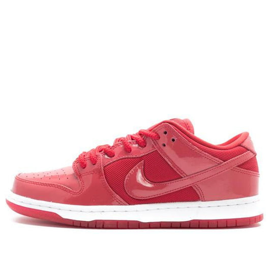Nike Dunk Low Pro SB Skateboard 'Red Patent Leather' Varsity Red / White / Varsity Red 304292-616