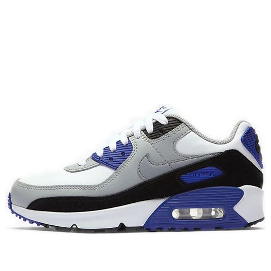 Nike Air Max 90 LTR Leather GS White Grey Blue CD6864-103