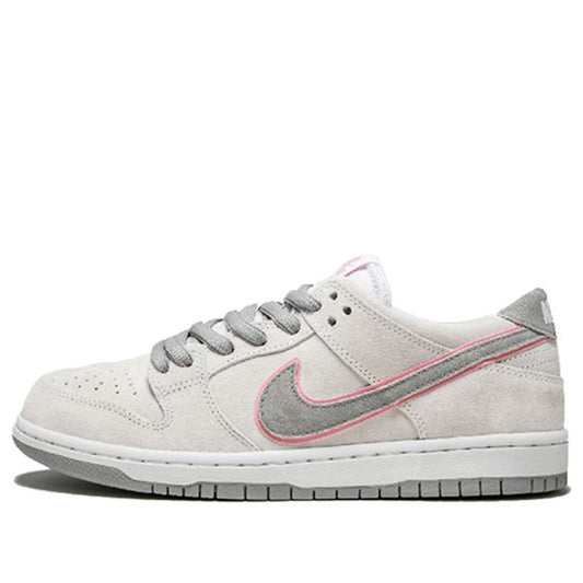 Nike Ishod Wair x SB Skateboard Zoom Dunk Low Pro 'Perfect Pink' White/Perfect Pink-Flat Silver 895969-160