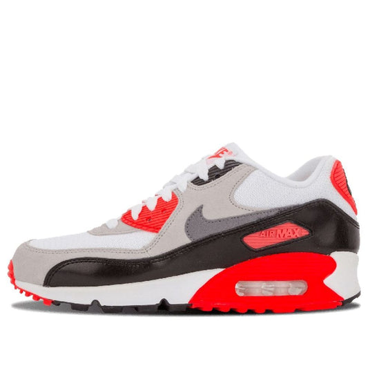 Nike Air Max 90 Premium Mesh'Infrared' GS White/Cool Grey-Natural Grey-Black 724882-100
