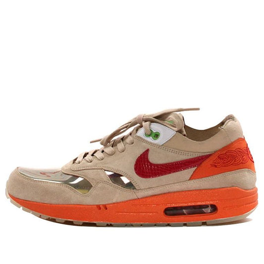 Nike CLOT x Air Max 1 Premium 'Kiss of Death' Net/Deep Red/Orange Blaze 313227-161