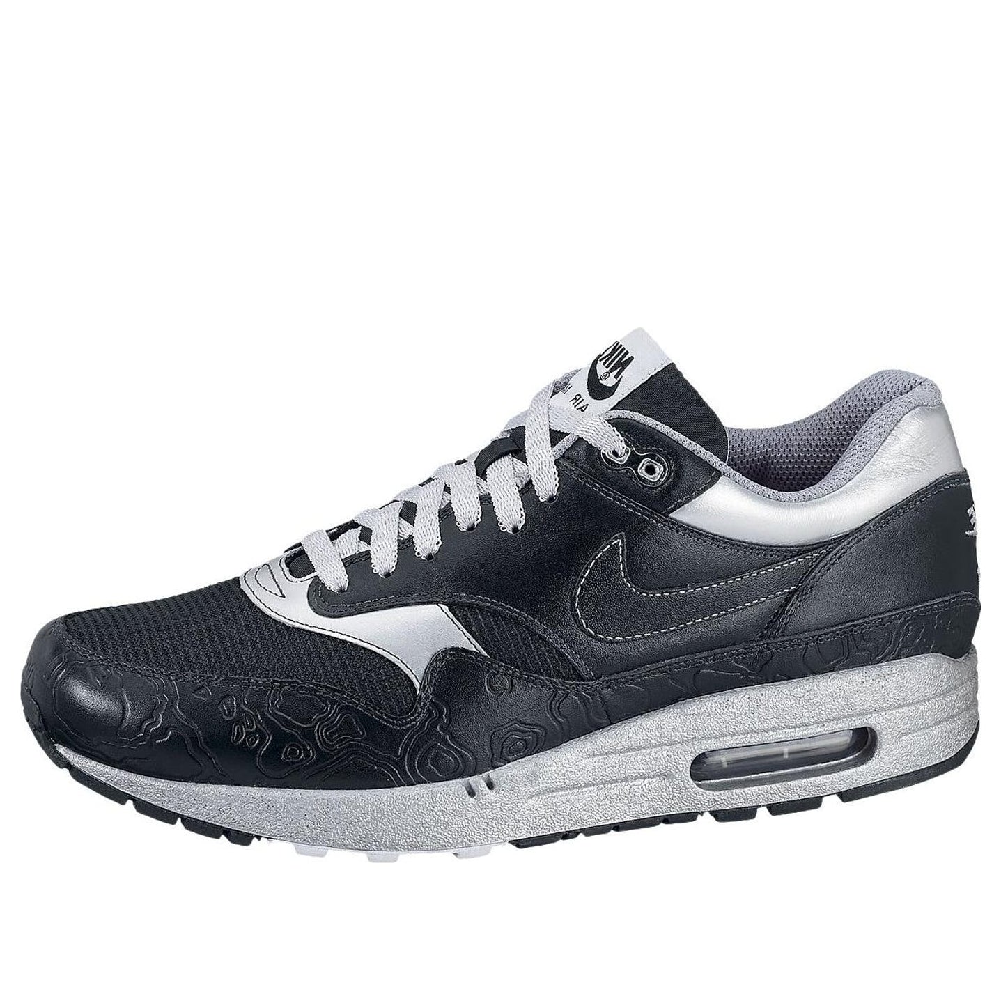 Nike Air Max 1 'Apollo Lunar Pack - Black' Black/Black/Metallic Silver/White 308866-004