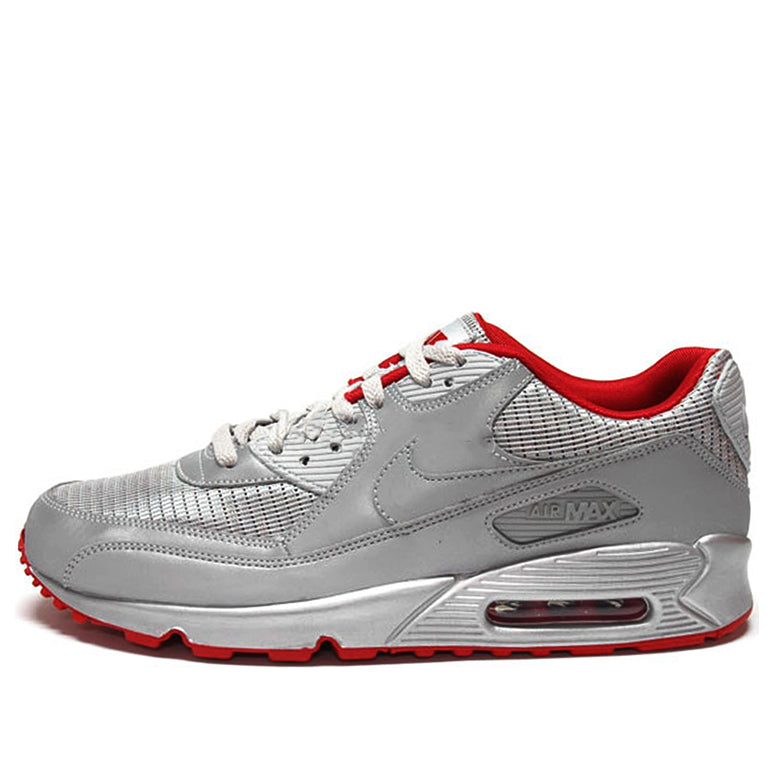 Nike Air Max 90 Mtllc Slvr/Mttc Slvr-Sprt Rd 325018-009