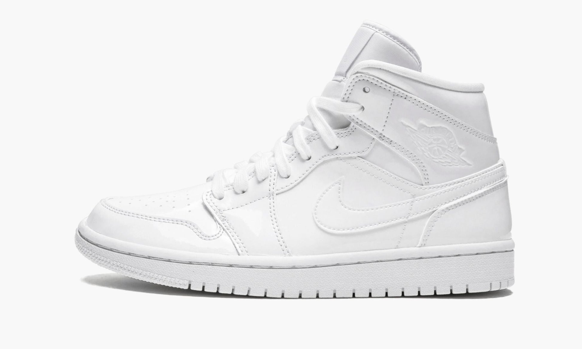 WMNS Air Jordan 1 Mid "Triple White Patent Leather"