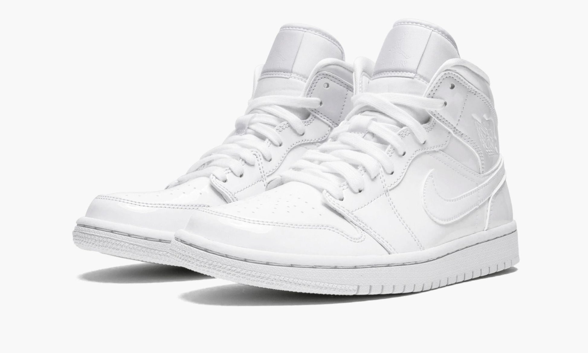 WMNS Air Jordan 1 Mid "Triple White Patent Leather"