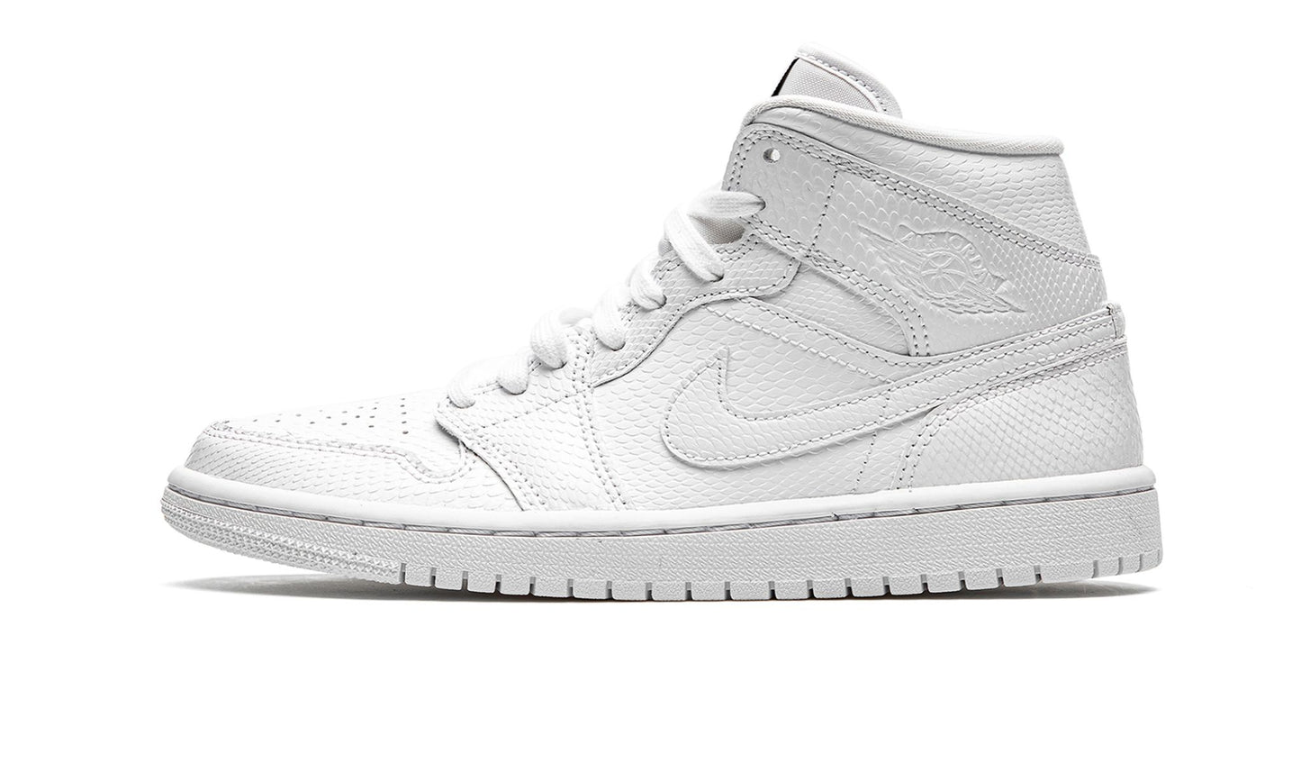 WMNS Air Jordan 1 Mid "White Snakeskin"