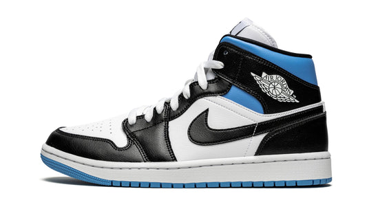 WMNS Air Jordan 1 Mid "Black / White / University Blue"