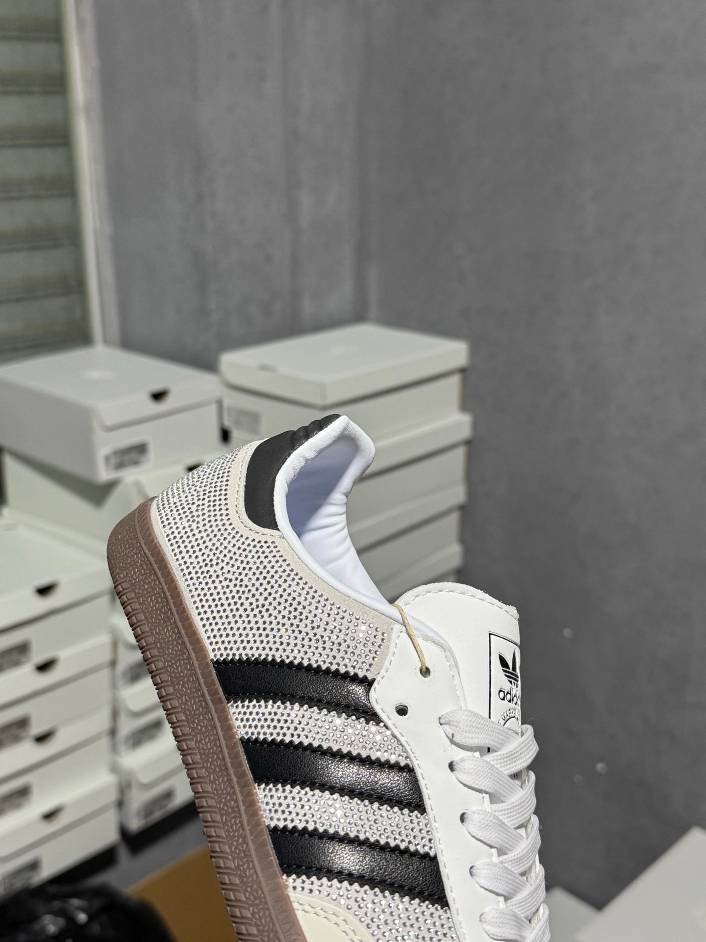 Adidas Originals Wmns Vegan Samba OG 'Crystal White Rhinestones' IG1024