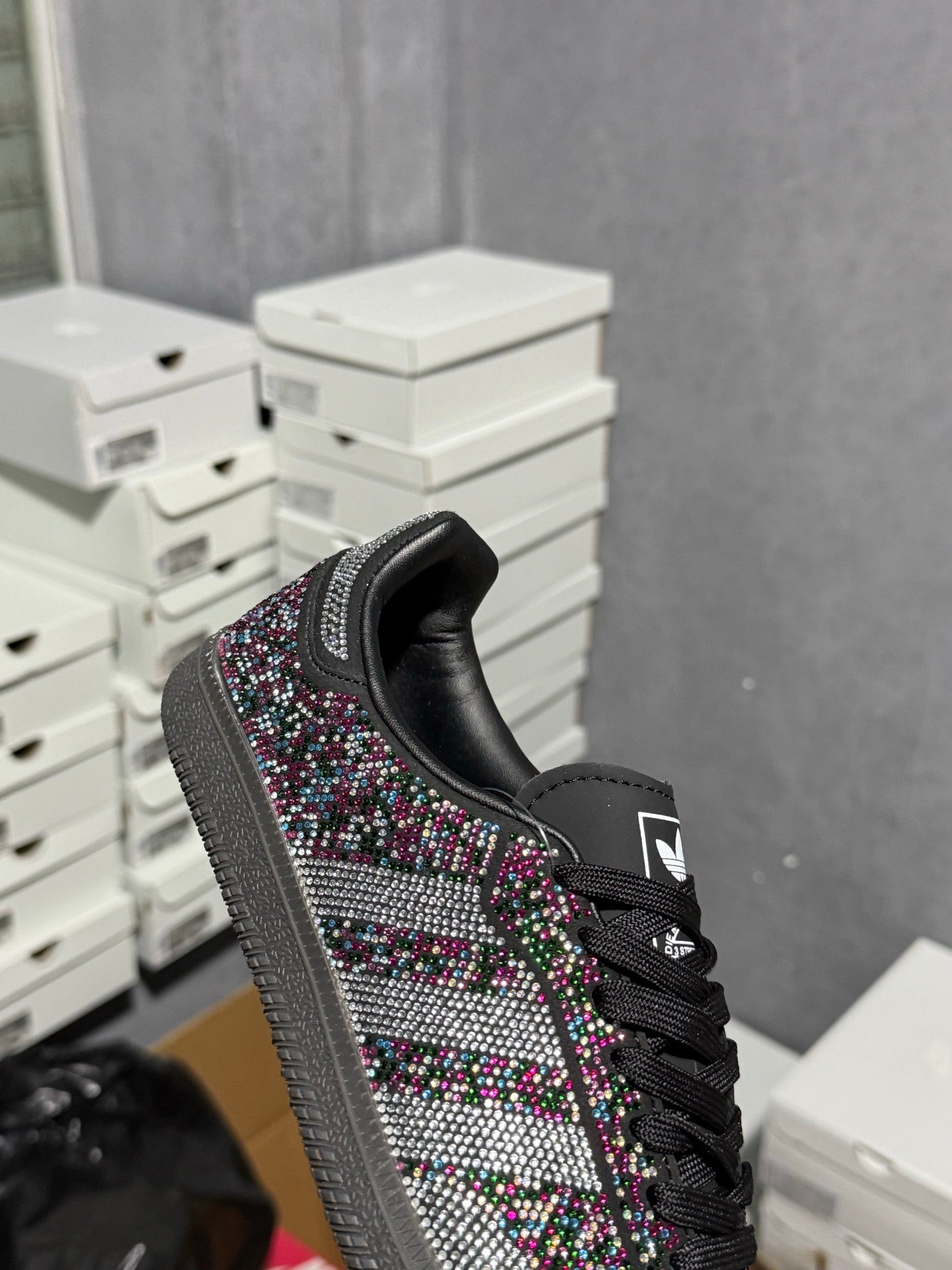 Adidas Originals Wmns Vegan Samba OG 'Crystal Black Rhinestones'  IG1024