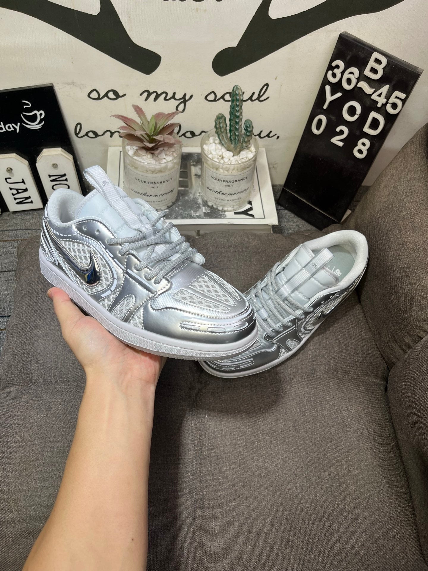 Air Jordan 1 Low Method of Make V3 "Metallic Silver" YCD028