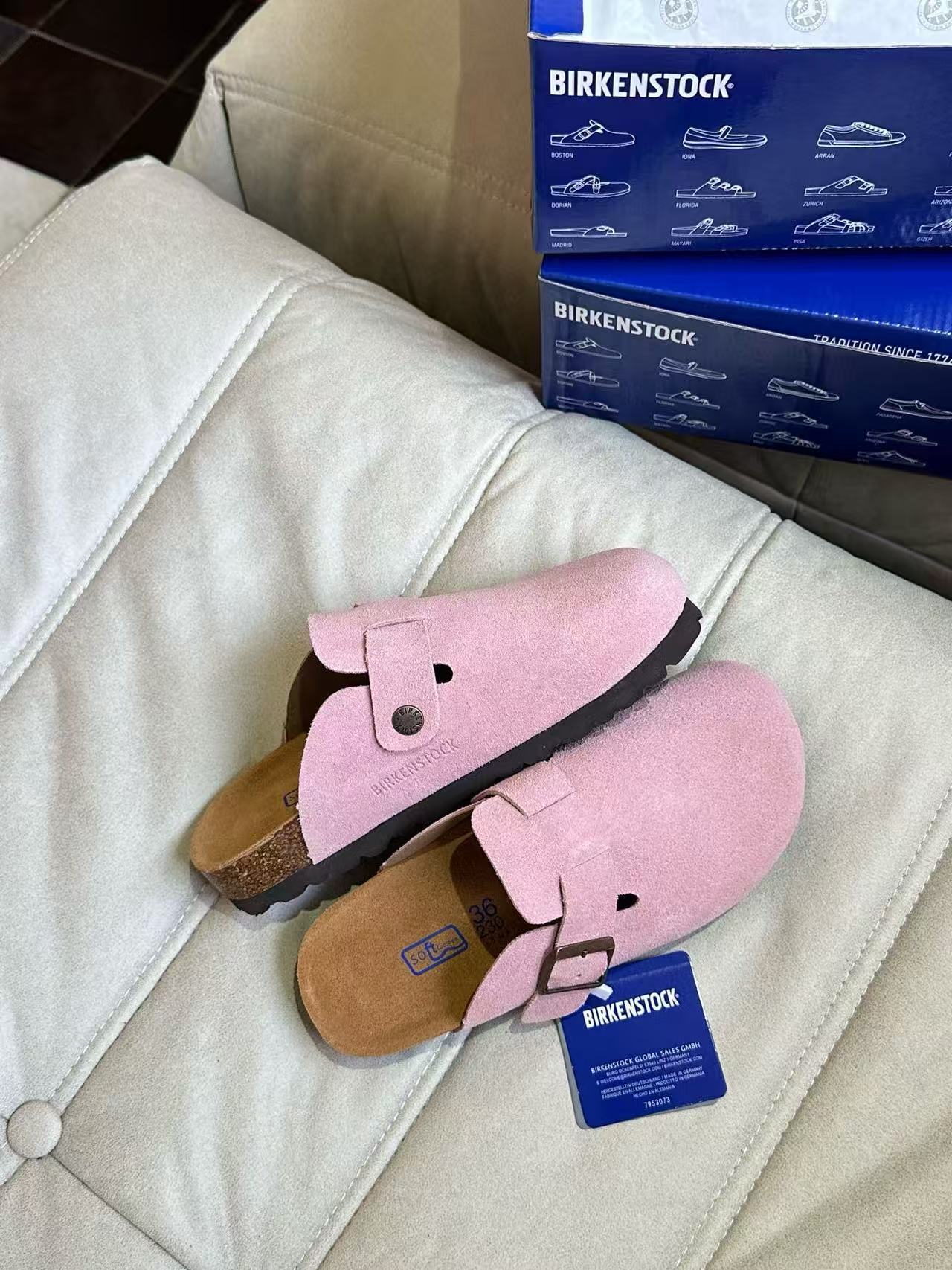 Birkenstock Boston Suede Pink 0060461