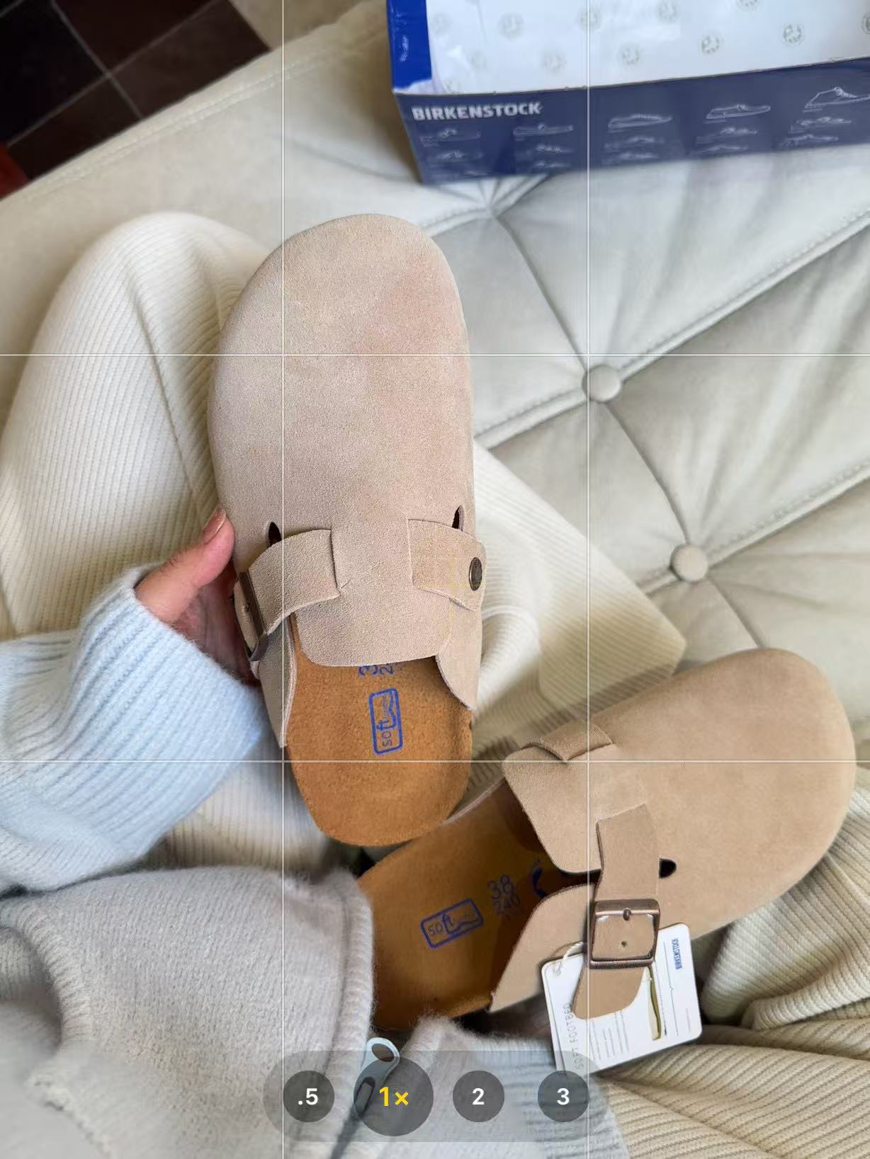 Birkenstock Boston Suede Light Beige 0060461