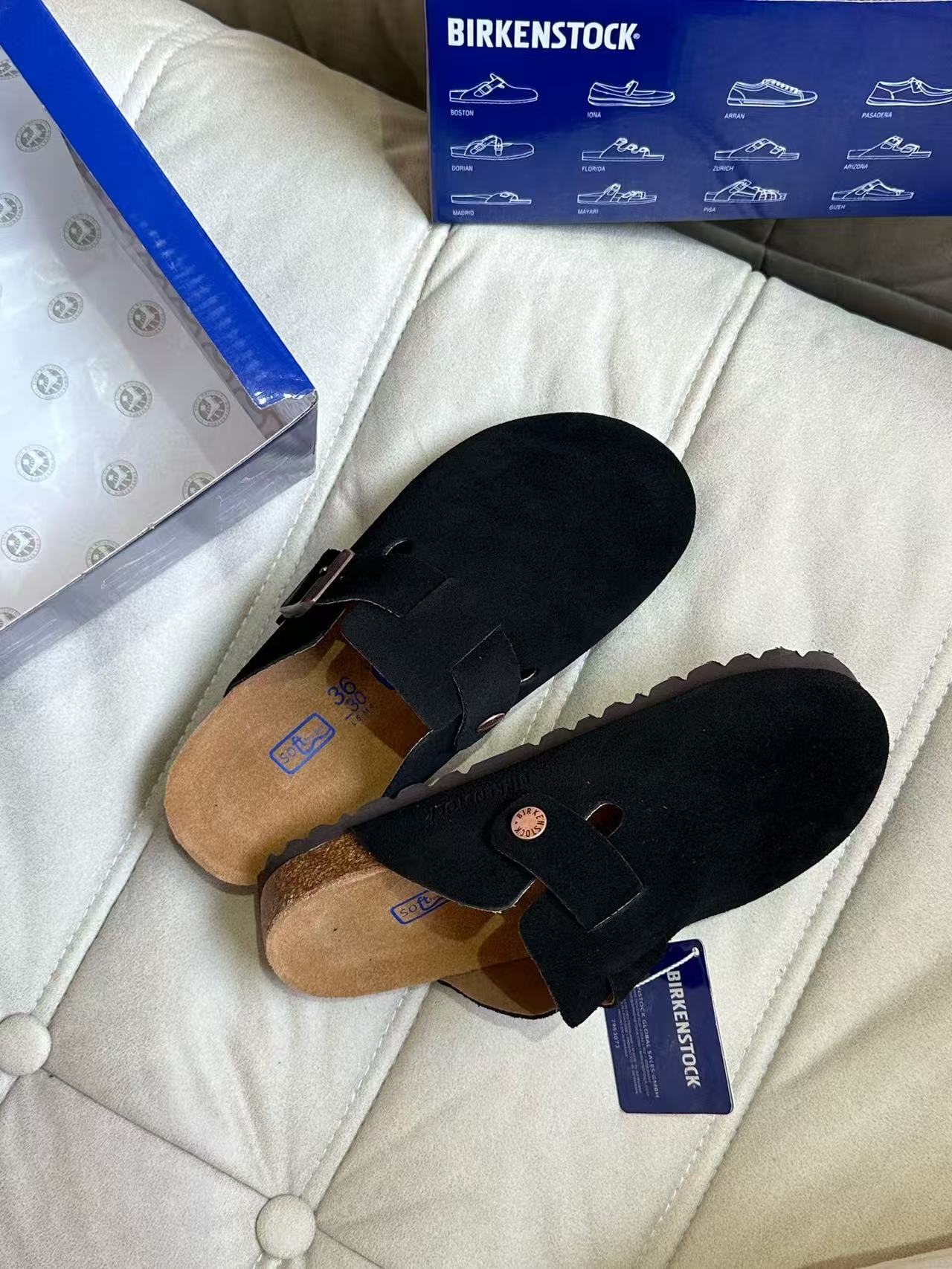 Birkenstock Boston Suede Black 0060461