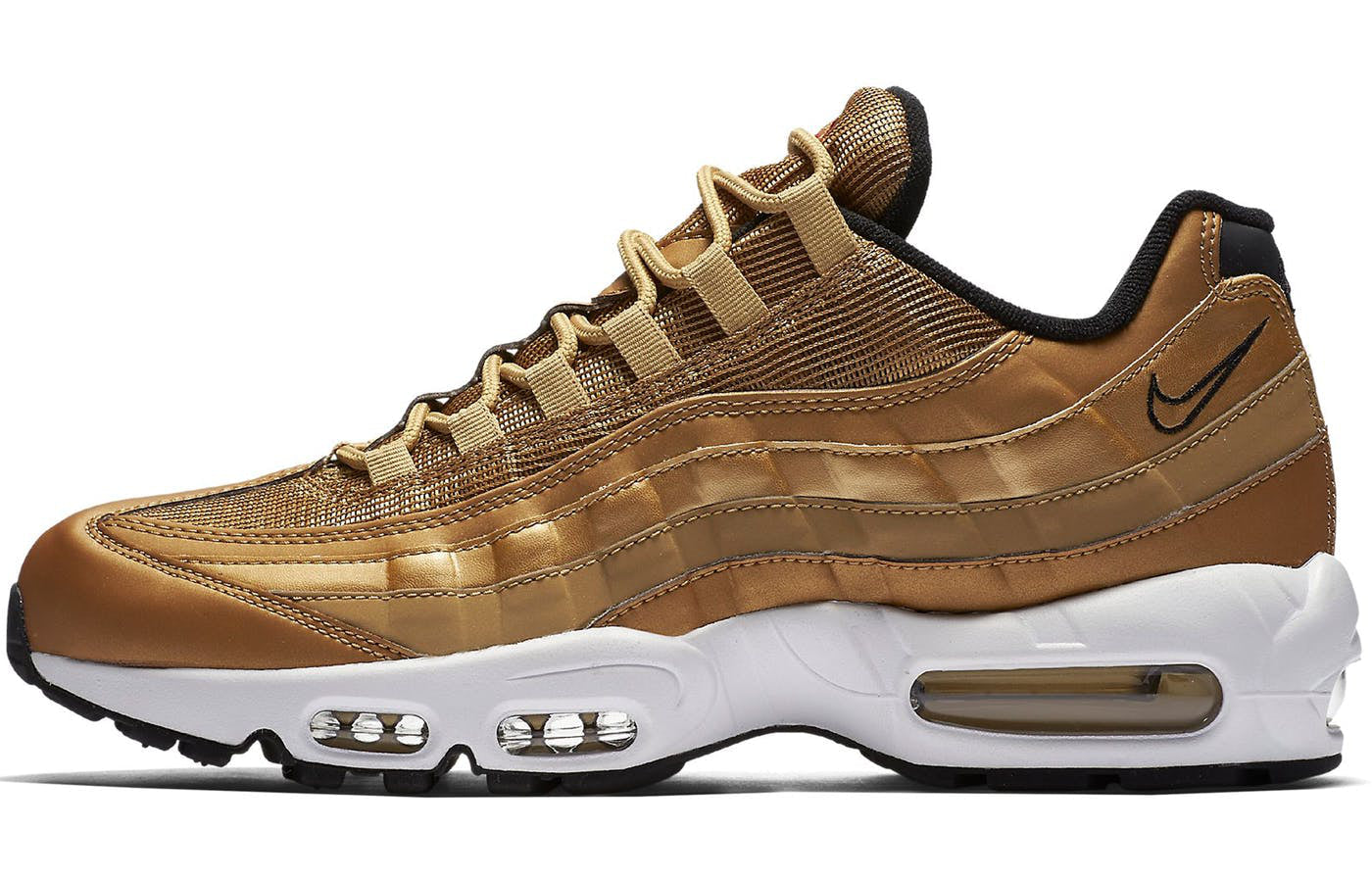 Nike Air Max 95 QS 'Metallic Gold' Metallic Gold/Varsity Red-White-Black 918359-700 sneakmarks