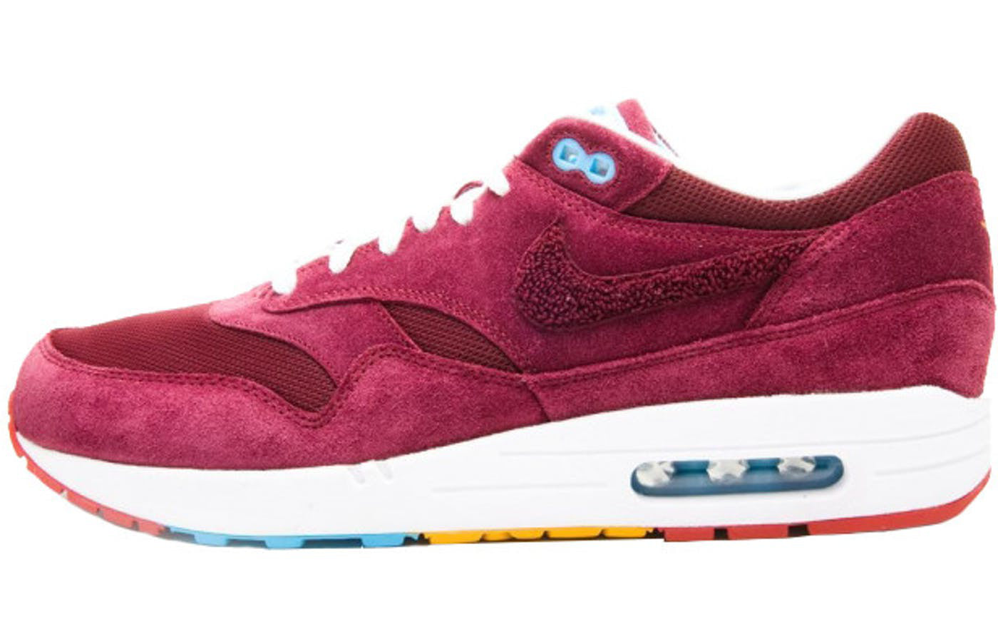 Nike Patta x Parra x Air Max 1 Premium 'Cherrywood' Cherrywood Red/Baltic Blue/Dark Slate 394805-600 KICKSOVER