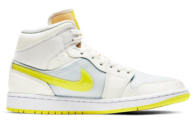 Womens WMNS Air Jordan 1 MId SE Sail Light Vintage Yellow DB2822-107