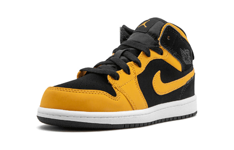 Air Jordan 1 Mid PS 'Reverse New Love' Black/White-University Gold 640734-071