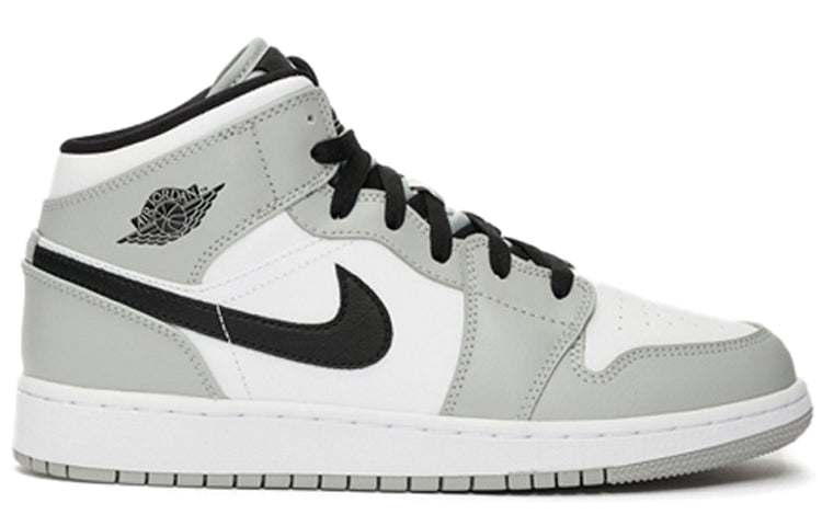 Air Jordan 1 Mid'Light Smoke Grey' GS Light Smoke Grey/Black/White 554725-092