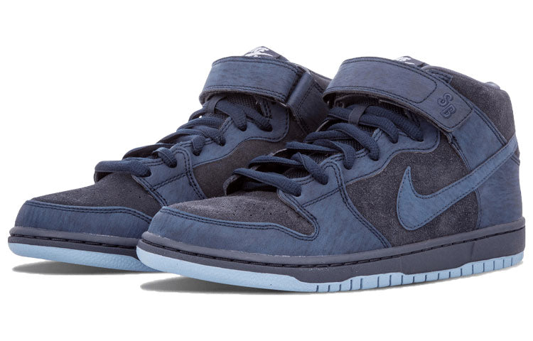 Nike Dunk Mid Pro Sb Dark Obsidian/Thndr Bl-Wrk Bl 314383-444 sneakmarks