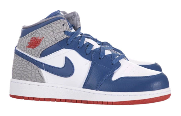 Air Jordan 1 Mid 'True Blue' (GS) 554725-107