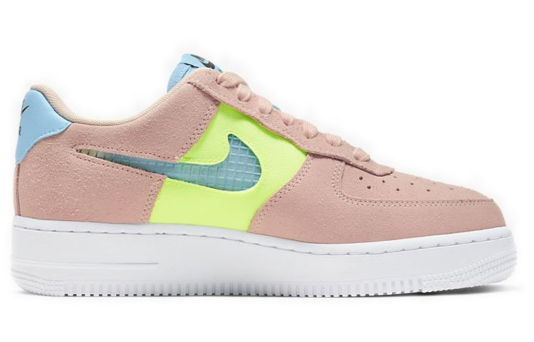 Nike Womens Air Force 1 Low '07 SE 'Coral Aqua' Washed Coral/Ghost Green/Black/Oracle Aqua CJ1647-600 KICKSOVER