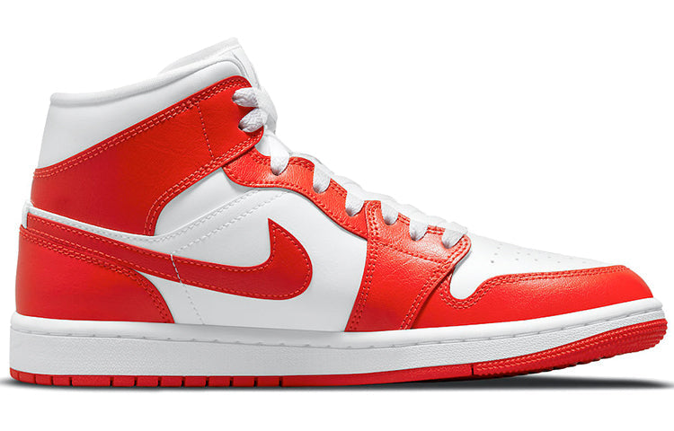 Nike Womens Air Jordan 1 Mid Orange White BQ6472-116