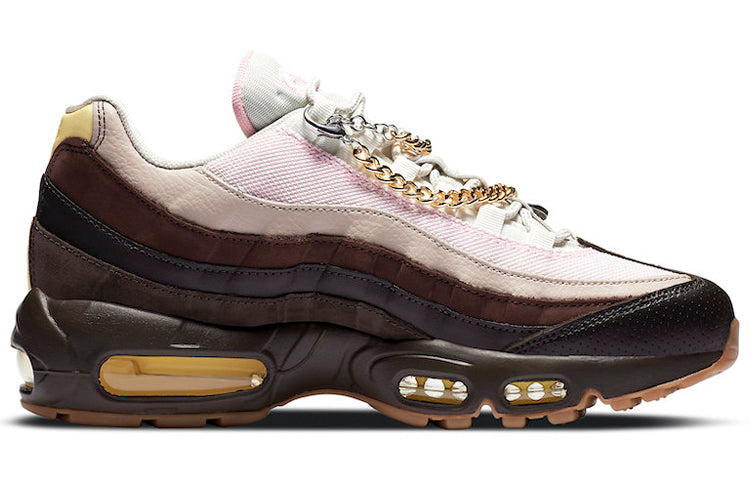 Nike Womens Air Max 95 'Cuban Link' Velvet Brown/Opti Yellow/Light British Tan CZ0466-200 sneakmarks