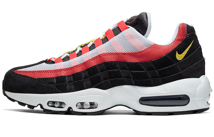 Nike Air Max 95 'Bright Crimson' White/Black/Bright Crimson/Chrome Yellow AT9865-101 sneakmarks