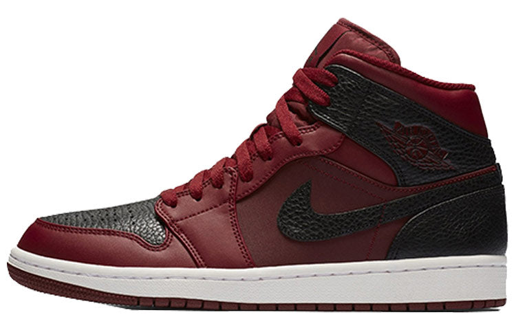 Air Jordan 1 Mid Team Red Black 554724-601