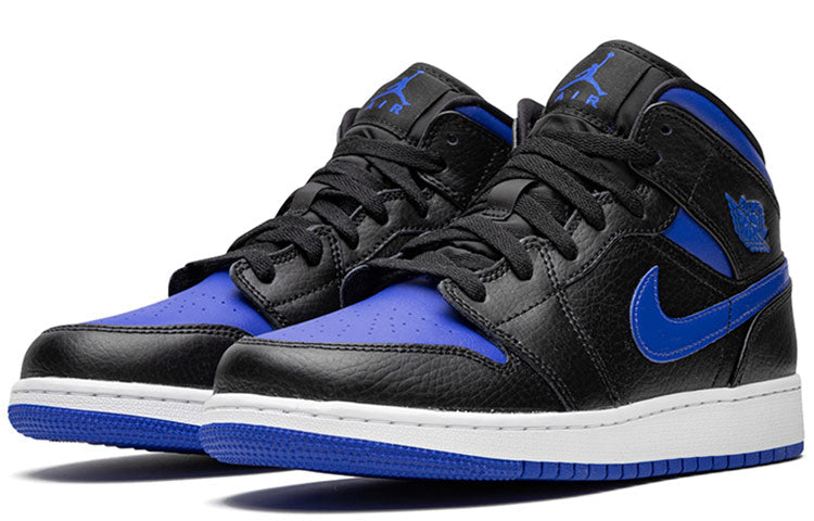 Air Jordan 1 Mid'Black Hyper Royal' GS Black/Hyper Royal/White 554725-068