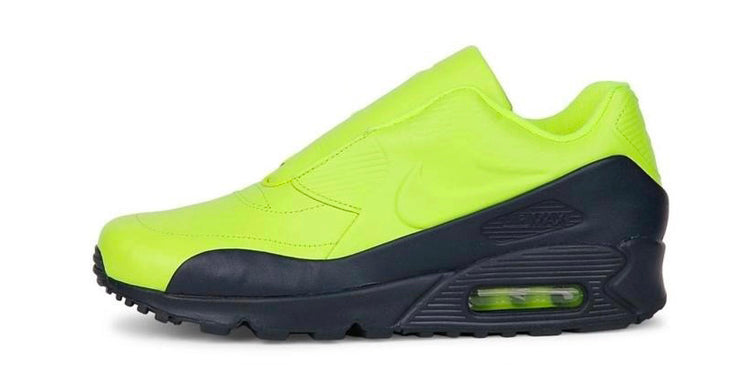 Nike Sacai x Womens WMNS Air Max 90 'Volt Obsidian' Volt/Obsidian/Volt 804550-774 sneakmarks