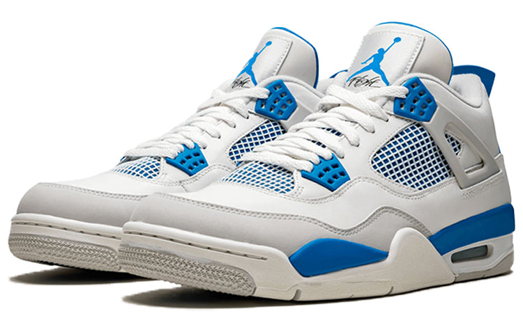 Air Jordan 4 Retro White Military Blue Grey 308497-105