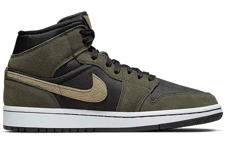 Womens WMNS Air Jordan 1 Mid Military Olive BQ6472-030