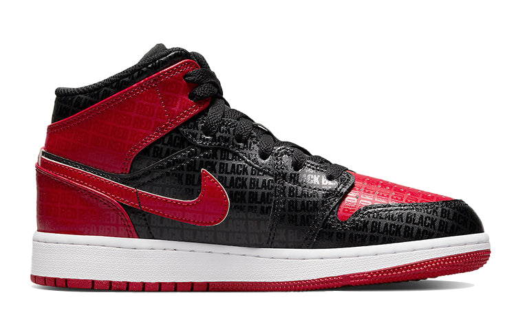 Air Jordan 1 Mid (GS) \Black + Red = Bred\ DM9650-001