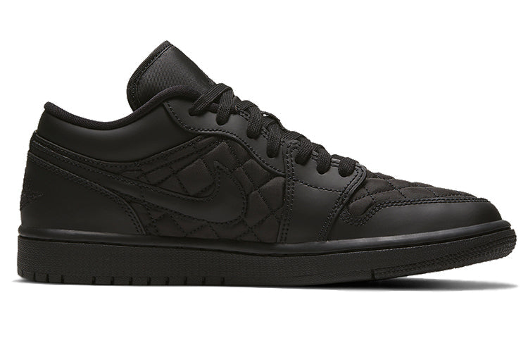 Womens WMNS Air Jordan 1 Low 'Triple Black Quilted' Black/Black/Black DB6480-001