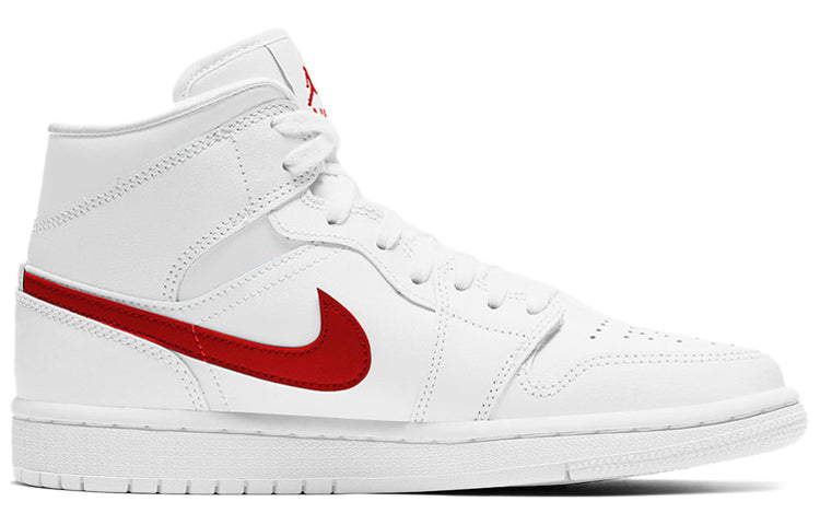 Womens WMNS Air Jordan 1 Mid 'White University Red' White/University Red BQ6472-106