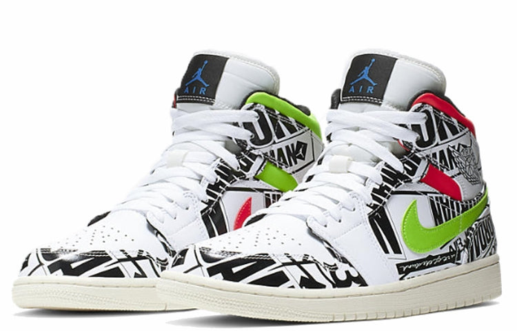 Air Jordan 1 Mid All-Over Logos 554724-119