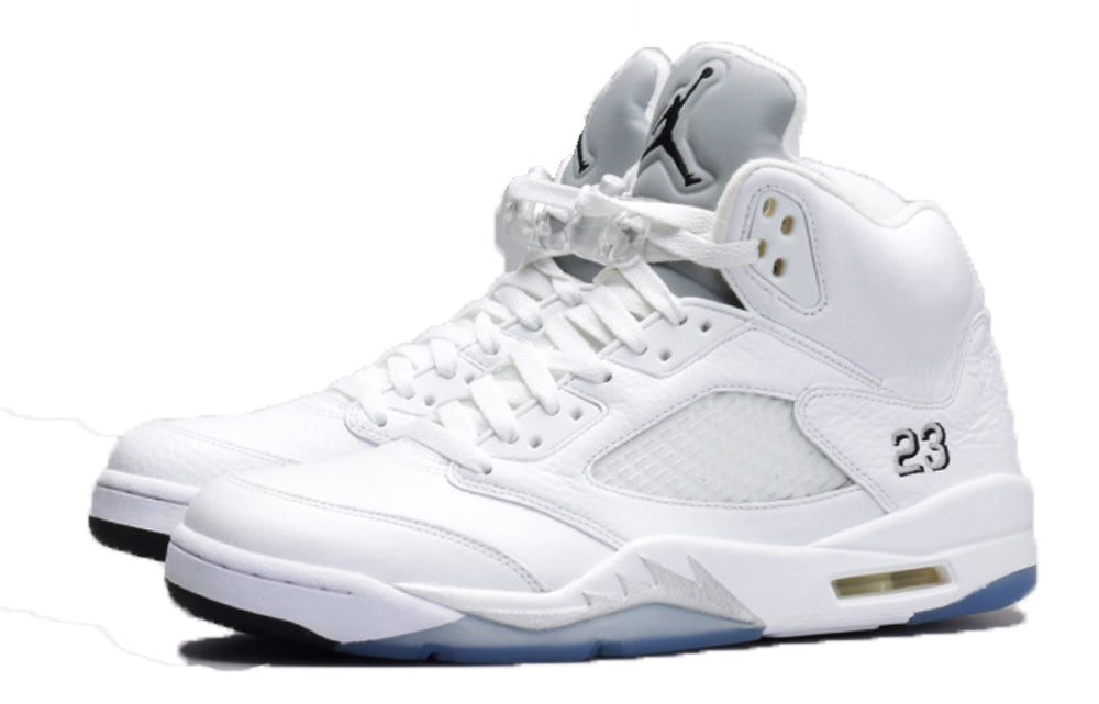 Air Jordan 5 Retro BG White Metallic Silver 440888-130